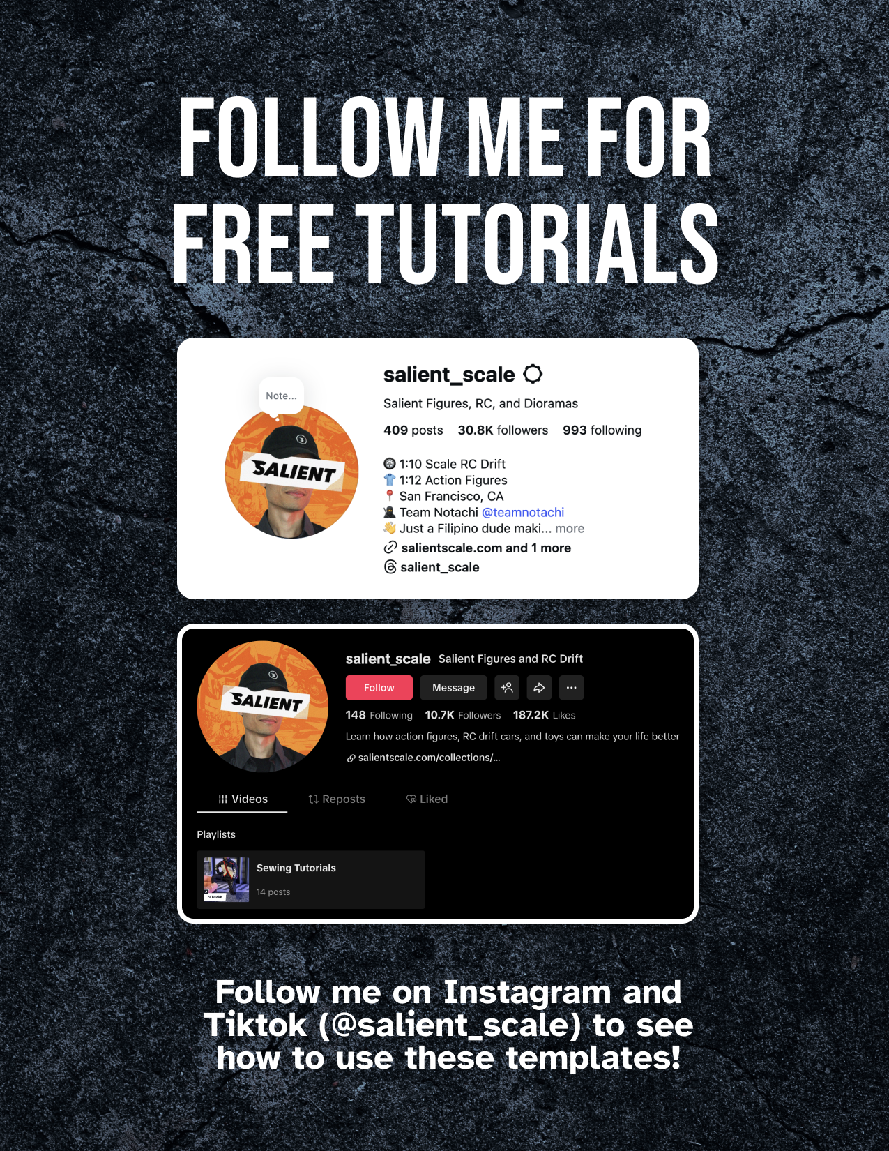 1/12 SCALE SOFT GOODS TEMPLATE