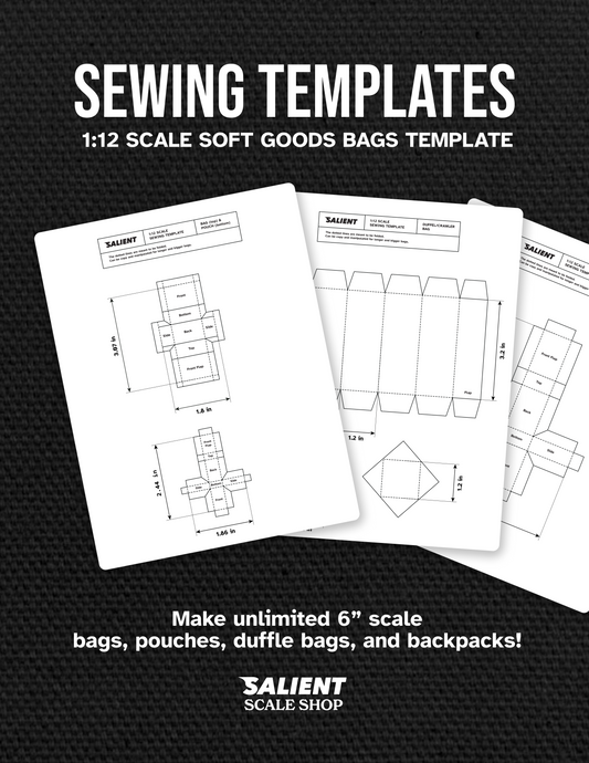 1/12 SCALE SOFT GOODS TEMPLATE: BAG EDITION
