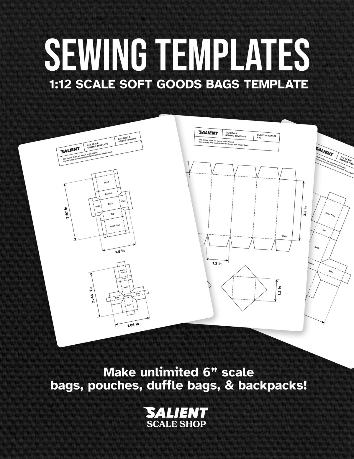 1/12 SCALE BAG PATTERNS