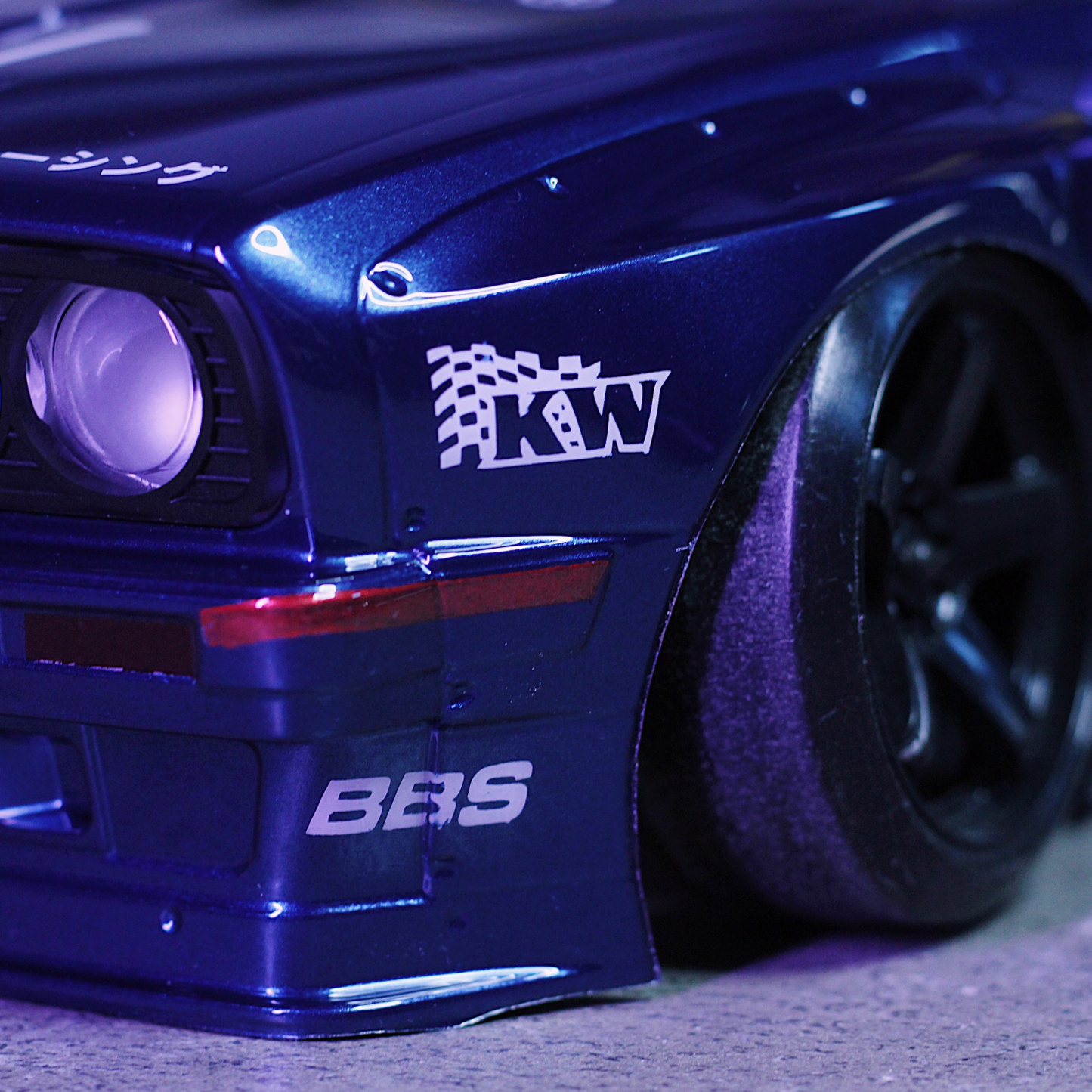 Kaido House BMW E30 1/10 Drift Body, Jacket, and Bag